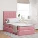 Maison Exclusive - Lit LED avec rangement et matelas, rose, 100 x 200 cm, velours
