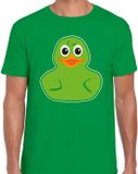 Bellatio Decorations Verkleed T-shirt heren - eend - groen - S