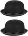 Merkloos / Sans marque Charlie Chaplin Zwarte Verkleed Bolhoed - 6x Stuks - Engelse Heren Bolhoed voor Volwassenen - Carnavals Feesthoeden