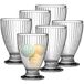 Urban Living IJscoupes/ijsschaaltjes - 9x stuks - 280 ml - glas - met relief - dessertschaaltje
