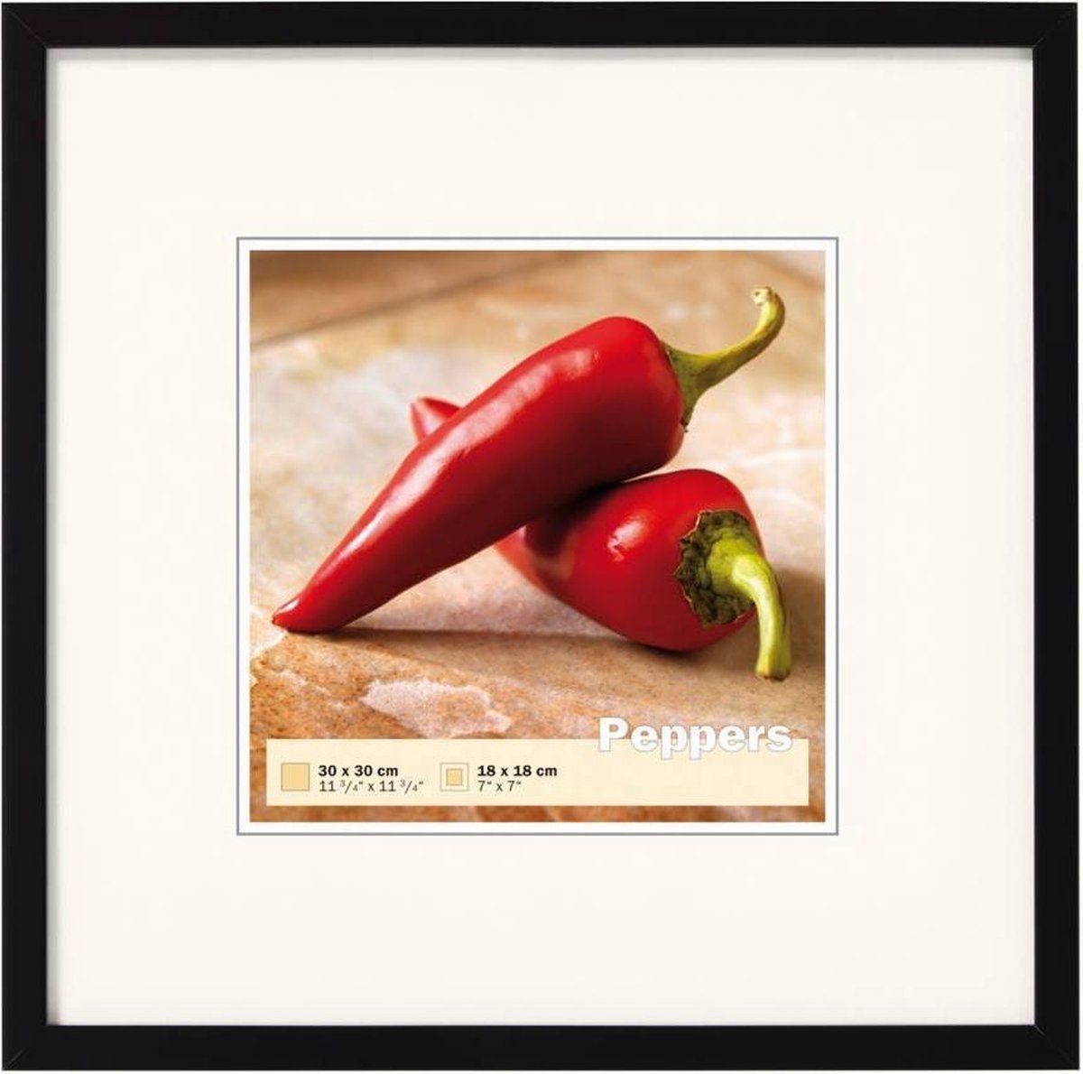 Walther Peppers Fotolijst - Fotoformaat 30x30 cm - Zwart