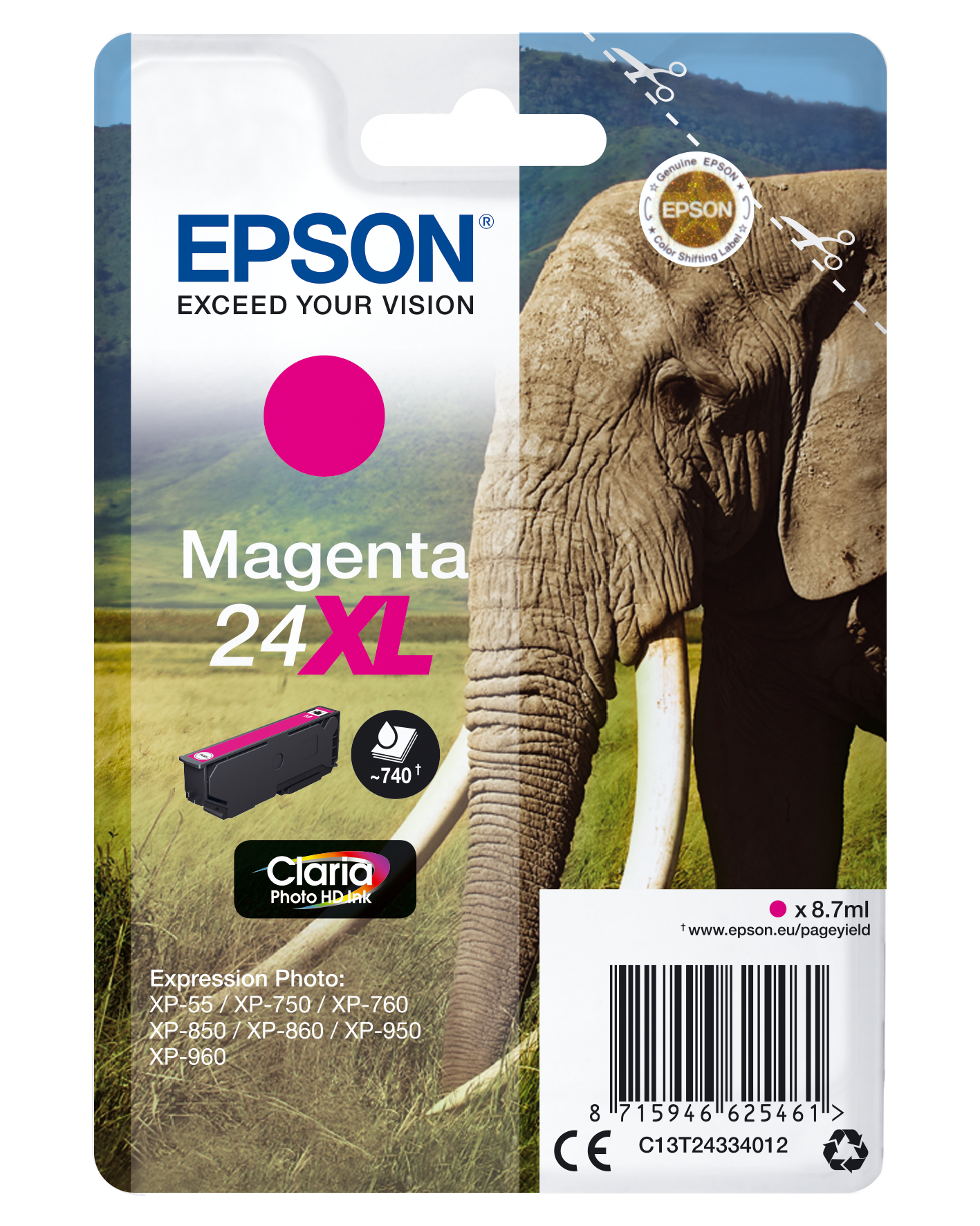 Epson 24XL Magenta inktcartridge - C13T24334012