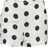 ONLY Broek Onlviesta Hw Linen Bl Shorts Tlr 15375013 Cloud Dancer/black Dot Dames W38
