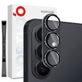 Samsung Galaxy S26+ Northjo Protection complète de l'objectif de l'appareil photo en métal mat et verre trempé - Noir