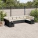 Maison Exclusive - Ensemble de jardin pour le jardin, composé de 10 pièces avec coussins, en polyrotin noir