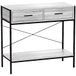 Vida Designs Brooklyn Console Tafel Hal Woonkamer Rustieke Plank Industriële Opslag Meubels (Grijs, 2 Lade)
