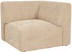 Maison Céphy Fauteuil d'angle POGNI en velours côtelé fin beige