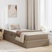Maison Exclusive - Lit de rangement avec matelas, 2 pièces, cuir cappuccino