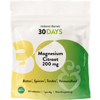 Holland & Barrett 30DAYS Magnesium Citraat 200mg - 30 tabletten