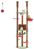 Carton arbre à griffer pour chats - Arbre à griffer XXL avec hauteur réglable - 236–258 cm - Plusieurs étages - Poteaux à griffer en sisal - Grande niche et hamac