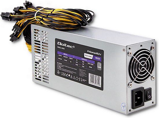 Qoltec 50350 power supply unit 1850 W Grijs