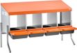 VEVOR Legnest 1060x525x675 mm, 4 compartimenten, metalen kippennest met steunpoten en ventilatiegaten, oprolbaar nest, ideaal voor hennen, eenden, kippen en ander gevogelte.