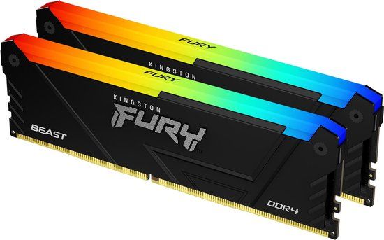 Kingston Technology FURY Beast 64GB 3200MT/s DDR4 CL16 DIMM (Sets van 2) RGB