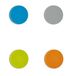 MAUL Bordmagneet Blauw, Groen, Grijs, Oranje Silicone 32,6 mm