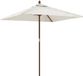 vidaXL Parasol met houten paal 198x198x231 cm zandkleurig