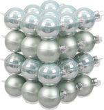 Othmar Decorations Kleine kerstballen - 36x st - mintgroen - D4 cm - glas - kerstversiering
