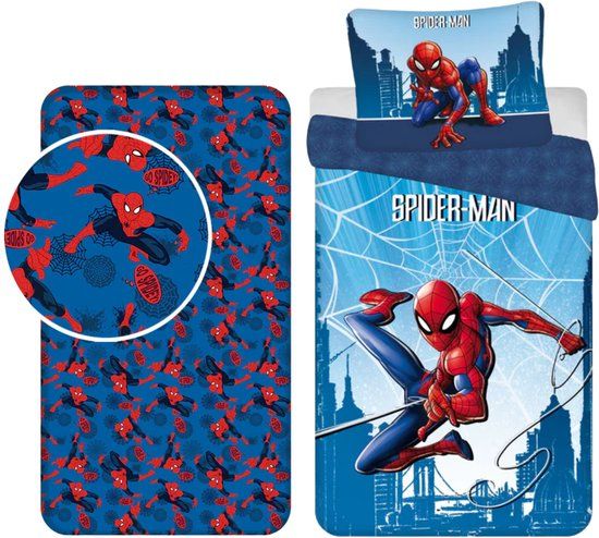 4KidsOnly Spiderman Dekbedset - Katoen - Junior - Meerkleurig