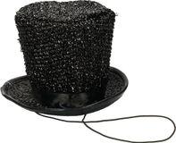 Fiestas Guirca Mini Hoedje Zwart Glitter Dames