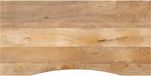 vidaXL Bureaublad met ronding 120x60x2,5 cm massief ruw mangohout