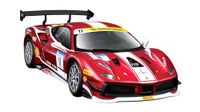 Bburago 1/24 montagekit Ferrari Racing - 488 Challenge 2017 Ferrari metalen set voor montage op schaal 1:24