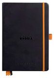 RHODIA 118772C - Hardcover Notitieboek Bullet Journal Goalbook Zwart - A5 14,8 x 21 cm - Dot Stippen - 240 pagina's - Clairefontaine Ivoor Papier 90 g/m² - 3 Leeslinten, Elastieksluiting - Imitatieleer