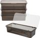 Organisateur en plastique pour couverts, grande boîte en plastique transparente avec couvercle et système de drainage, adaptée à la maison et en déplacement