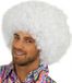 Merkloos Super afro pruik wit