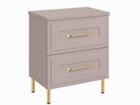 3xE living Meuble sous-vasque 60 cm, cachemire, pieds dorés, modèle CLS