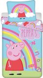 Peppa Pig Dekbedovertrek Regenboog 140 x 200 cm - 70 x 90 cm - Katoen