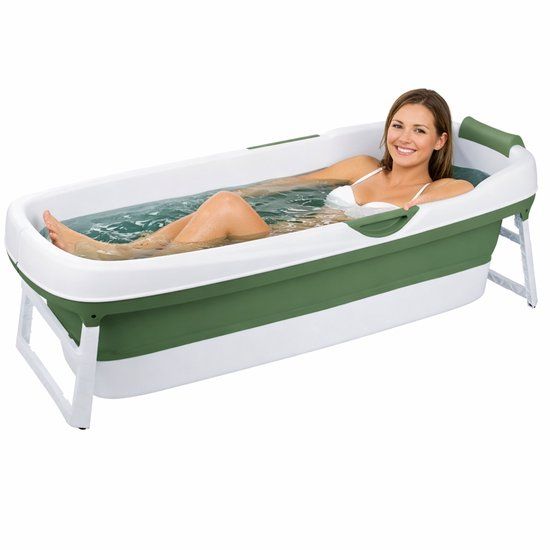 Hello Bath® Opvouwbaar XXL Goliath Bad - Groen - 157cm - Inklapbaar Bad