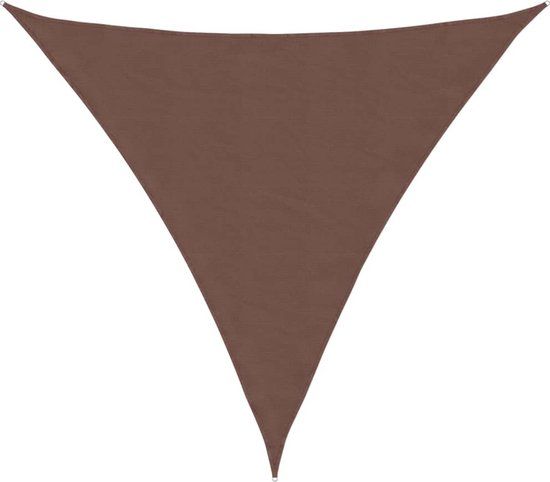 vidaXL Zonnescherm Driehoekig 4,5x4,5x4,5m Oxford Stof Bruin