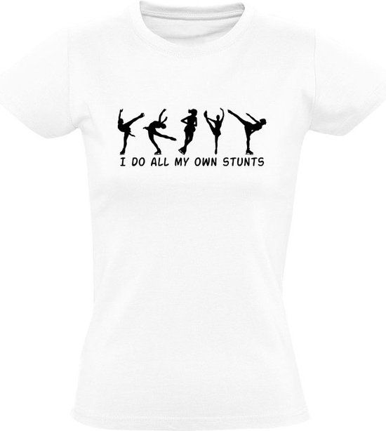 Sol's Own stunts Women's T-shirt - Ice skating - White - Size M