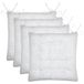 Stof Textile Coline stoelkussen - 4x - wit - 38 x 38 x 4 cm