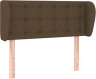 vidaXL Hoofdbord Tissu Marron Foncé 93x23x78/88 cm