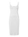 Hanro Nachthemd Satin Deluxe Mouwloos Vrouwen XS Gebroken Wit Viscose/Elastaan