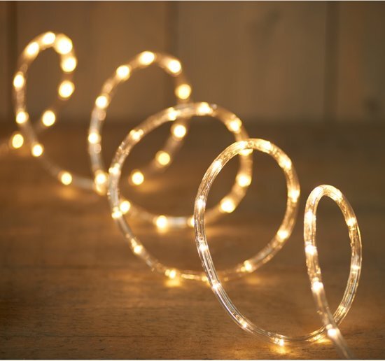 Anna's Collection 2x Feestverlichting lichtslang 216 lampjes warm wit 9 mtr - Voor binnen en buiten gebruik - kerstverlichting/feestverlichting