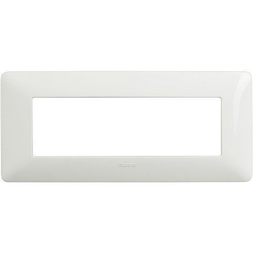 BTicino Matix lichtschakelaarframe - 6 modules - zilver/wit - AM4806BBN