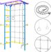 Monkey-Gym Comet Klimrek voor kinderen, binnenshuis, van metaal, met stang en gymnastiekringen – Comet Next 4, paars