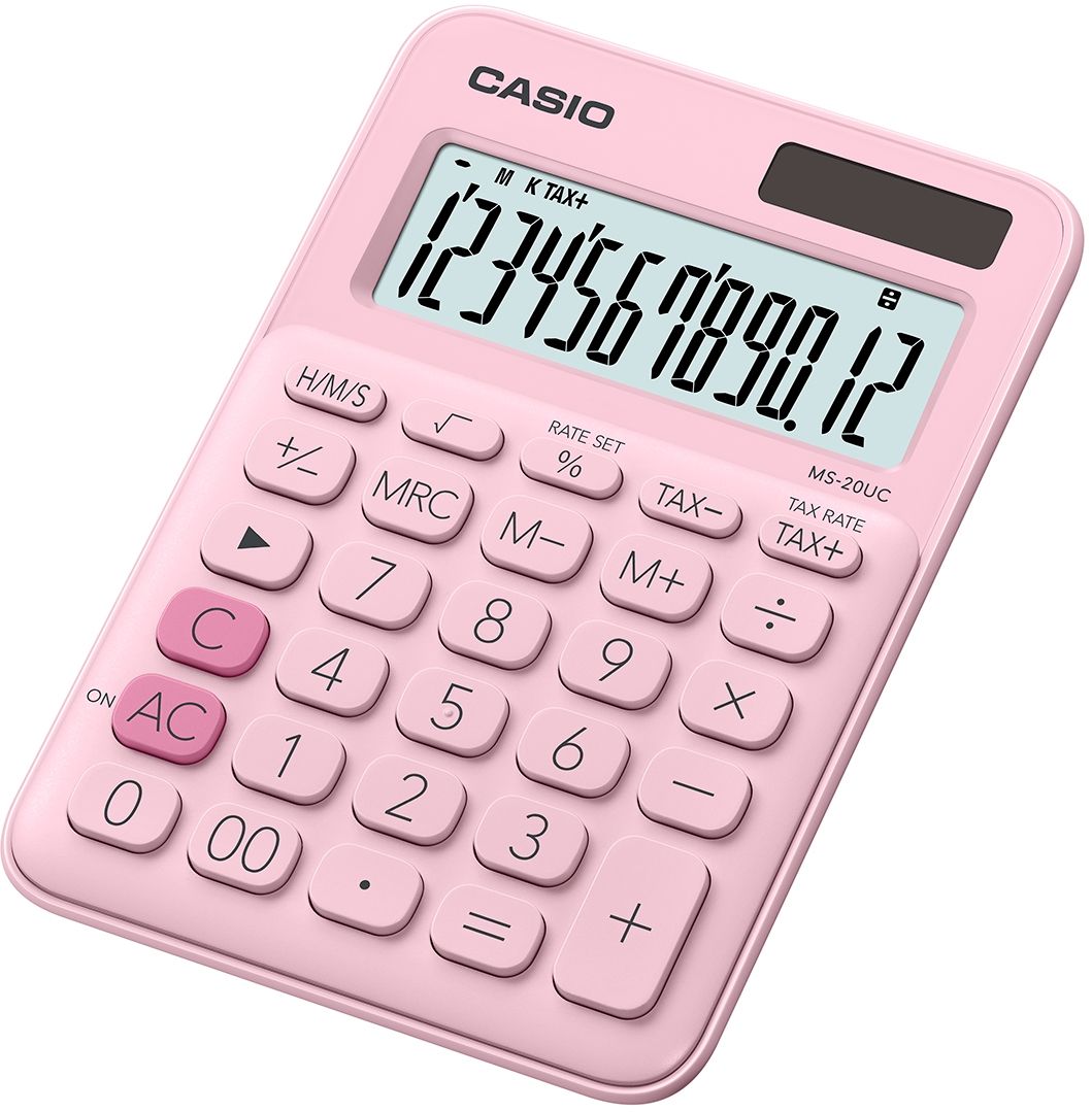 Casio MS-20UC-PK Desktop Calculator - Pink