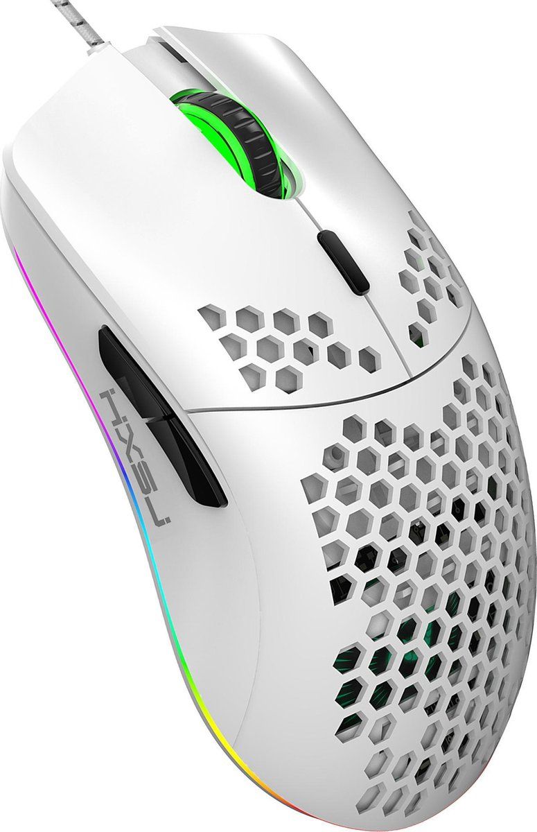 HXSJ J900 Laser Gaming Muis - Ultra licht - RGB Verlichting - 6400DPI