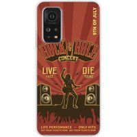 Rock and roll Bedrukt siliconen hoesje compatibel met Xiaomi Mi 10T, Xiaomi Mi 10T Pro