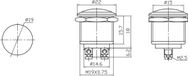 Markenlos Drukknop PBS-28B, contactslot
