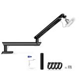 NEEWER Microfoonstandaard, laag profiel gedempte microfoonhouder boom arm bureauhouder met kogelkop en 3/8" 5/8" adapters compatibel met Blue Yeti Snowball HyperX QuadCast SoloCast Shure, Max