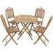 Maison Exclusive - Salon de jardin 5 pièces avec coussins, pliable, en bambou
