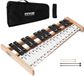 VEVOR Glockenspiel, 27-Tonig, Professioneel Xylofoon-Percussie-Instrument, met SPCC-Toetsen en Metalen Toetsen, Inclusief 4 Kloppers, Draagtas, Muziekinstrument voor Beginners, Muzieklessen