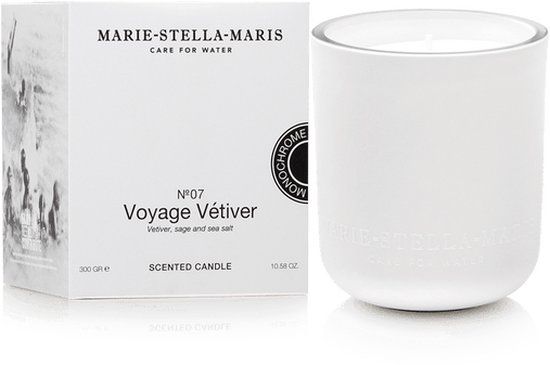 Marie-Stella-Maris Luxe Geurkaars No.07 Voyage Vétiver - 300 gr - Wit