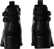 Sixth Sens Enkellaarsjes met hak Zwart Synthetisch Blokhak 4-5 cm