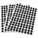 Adsamm® 324 x Zelfklevende Viltglijders Zwart Ø 10 mm Rond 3,5 mm Dik