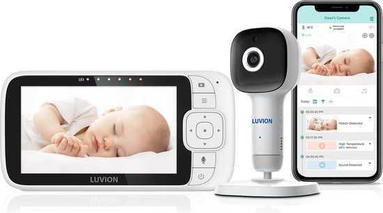 LUVION® Essential Connect Crib - Wifi Babyfoon met HD Camera én App - Premium Baby Monitor