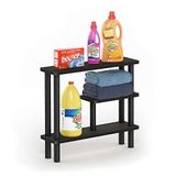 Furinno Turn-N-Tube opbergstandaard, dun en ruimtebesparend, espresso/zwart